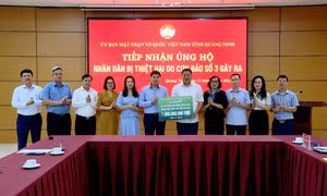 Vietcombank ủng hộ Quảng Ninh 1 tỷ đồng khắc phục thiệt hại do bão số 3