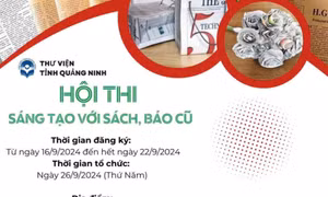 Thư viện tỉnh Quảng Ninh tổ chức hội thi sáng tạo với sách, báo cũ