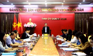 Thường trực Tỉnh ủy làm việc với Hội Liên hiệp Phụ nữ tỉnh: Đổi mới mạnh mẽ nội dung, phương thức hoạt động theo hướng thiết thực, chuyên nghiệp
