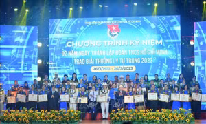 Trao Giải thưởng Lý Tự Trọng năm 2023 cho 100 cán bộ Đoàn xuất sắc toàn quốc
