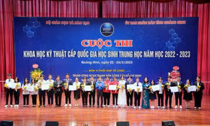Quảng Ninh đoạt 2 giải Nhì và 2 giải Ba tại Cuộc thi khoa học, kỹ thuật cấp quốc gia dành cho học sinh trung học