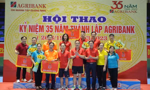 100 vận động viên tham gia hội thao Agribank chi nhánh Tây Quảng Ninh 
