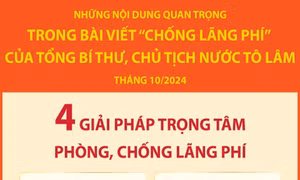 Tổng Bí thư, Chủ tịch nước nêu 4 giải pháp trọng tâm phòng, chống lãng phí