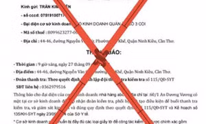 Giám đốc Sở Y tế Cần Thơ bị mạo chữ ký trong công văn “hù dọa” các cơ sở kinh doanh thực phẩm