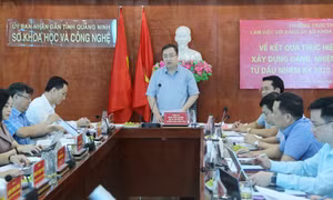 Phó Bí thư Tỉnh ủy Đặng Xuân Phương làm việc với Đảng ủy Sở Khoa học và Công nghệ