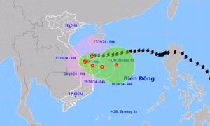 Thời tiết ngày 27/10: Bão số 6 mạnh cấp 10, gây mưa lớn ở Trung Bộ, Tây Nguyên