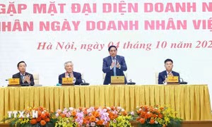 Thủ tướng chủ trì gặp mặt doanh nghiệp nhân Ngày Doanh nhân Việt Nam
