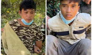 Biên phòng Quảng Trị bắt 2 thanh niên chở hơn 1 tạ thuốc nổ ở khu vực biên giới