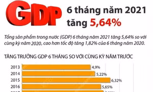 GDP 6 tháng năm 2021 tăng 5,64% bất chấp dịch bệnh