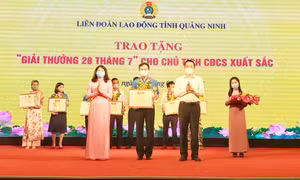 LĐLĐ tỉnh: Tuyên dương, trao tặng “Giải thưởng 28/7” 
