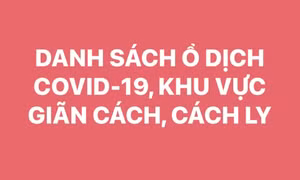 Danh sách ổ dịch Covid-19, khu vực giãn cách, cách ly (cập nhật hàng ngày)
