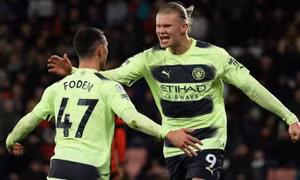 Haaland ghi bàn trở lại trong trận thắng của Man City