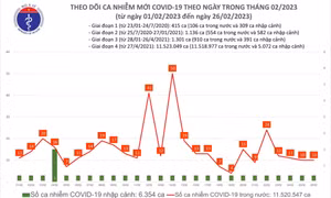 Ngày 26/2: Ca mắc COVID-19 gấp 10 lần bệnh nhân khỏi