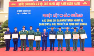 Quảng Yên đón nhận 235 quân nhân hoàn thành nghĩa vụ quân sự