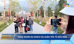 Hàng nghìn du khách du xuân Yên Tử đầu năm