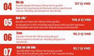 Top 10 phim Việt doanh thu cao nhất năm 2024: Phim gia đình chiếm ưu thế