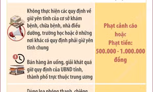 Mức phạt vi phạm trật tự công cộng, sự yên tĩnh chung, đăng ký, quản lý cư trú