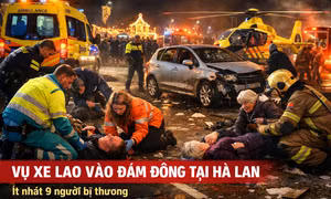 Ít nhất 9 người bị thương trong vụ xe lao vào đám đông tại Hà Lan 