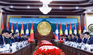 Tổng Bí thư Tô Lâm chứng kiến trao các văn kiện hợp tác Việt Nam-Lào