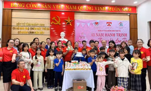 Sinh nhật ấm áp của trẻ em tại Trung tâm trợ giúp xã hội tỉnh