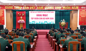 Bộ CHQS tỉnh: Khai mạc tập huấn cán bộ năm 2026