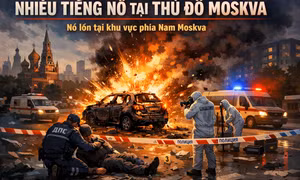Nga: Nhiều tiếng nổ tại thủ đô Moskva