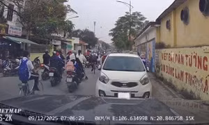 Xử phạt tài xế đỗ xe ngược chiều đường ở Hải Phòng từ tin báo nhân dân