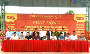 Phường Hoàng Quế phát động thi đua 40 ngày đêm chỉnh trang đô thị