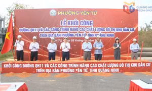 Phường Yên Tử khởi công công trình nâng cao chất lượng đô thị, khu dân cư