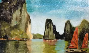Trải nghiệm làm tranh bột điệp
