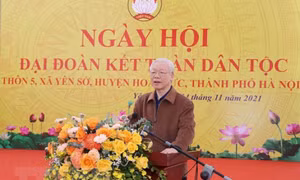 Tổng Bí thư dự Ngày hội Đại đoàn kết toàn dân tộc tại xã Yên Sở