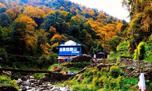 Sắc thu rực rỡ ở Nepal