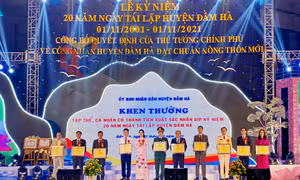 Kỷ niệm 20 năm ngày tái lập huyện Đầm Hà và công bố quyết định của TTCP về công nhận huyện Đầm Hà đạt chuẩn NTM, tháng 11-2021