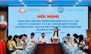 Sở GD-ĐT và Hội Khuyến học tỉnh ký kết chương trình phối hợp giai đoạn 2023-2030
