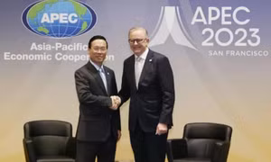Chủ tịch nước Võ Văn Thưởng tiếp Thủ tướng Australia Anthony Albanese nhân dịp dự APEC 2023