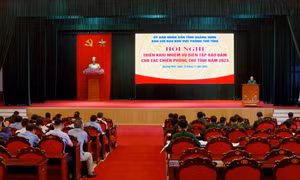 BCĐ khu vực phòng thủ tỉnh: Tập huấn triển khai nhiệm vụ diễn tập bảo đảm tác chiến KVPT