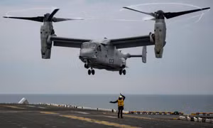 Máy bay V-22 Osprey của Mỹ rơi ngoài khơi Nhật Bản