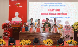 Xã Tân Lập tổ chức Ngày hội toàn dân bảo vệ ANTQ
