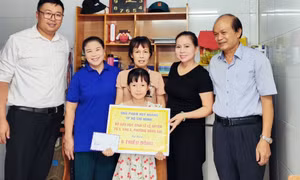 Đỡ đầu 2 học sinh mồ côi khó khăn tại TP Hạ Long