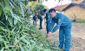 Quân - dân chung sức xây dựng NTM