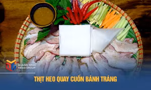 Thịt heo quay cuốn bánh tráng