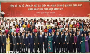 Bài phát biểu của Tổng Bí thư tại gặp mặt đại diện nhà giáo, cán bộ quản lý