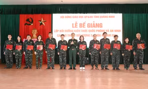 Bế giảng bồi dưỡng kiến thức quốc phòng và an ninh đối tượng 3, khóa 6 năm 2024