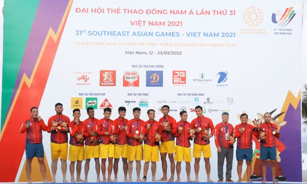 Đội tuyển bóng ném bãi biển nam Việt Nam toàn thắng, giành HCV