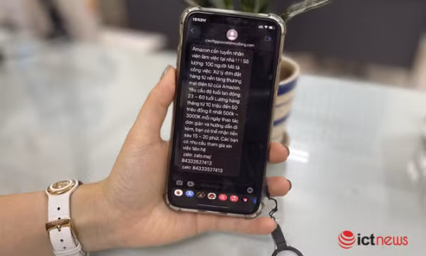 Thêm sàn TMĐT Amazon bị mạo danh để nhắn tin tuyển dụng lừa người dùng