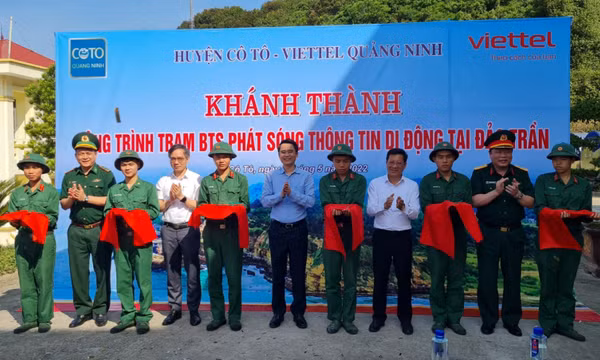 Khánh thành trạm BTS phát sóng thông tin di động tại đảo Trần