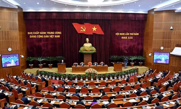 Hình ảnh khai mạc Hội nghị lần thứ 5 Ban Chấp hành Trung ương Đảng Cộng sản Việt Nam khóa XIII