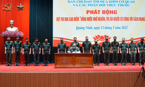 Bộ CHQS tỉnh Quảng Ninh phát động đợt thi đua cao điểm kỷ niệm 75 năm Ngày Thương binh - Liệt sĩ