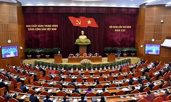 Thông cáo báo chí về ngày làm việc thứ 5 của Hội nghị Trung ương 5 khóa XIII