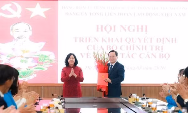 Đồng chí Nguyễn Anh Tuấn được chỉ định làm Bí thư Đảng ủy Tổng Liên đoàn Lao động Việt Nam